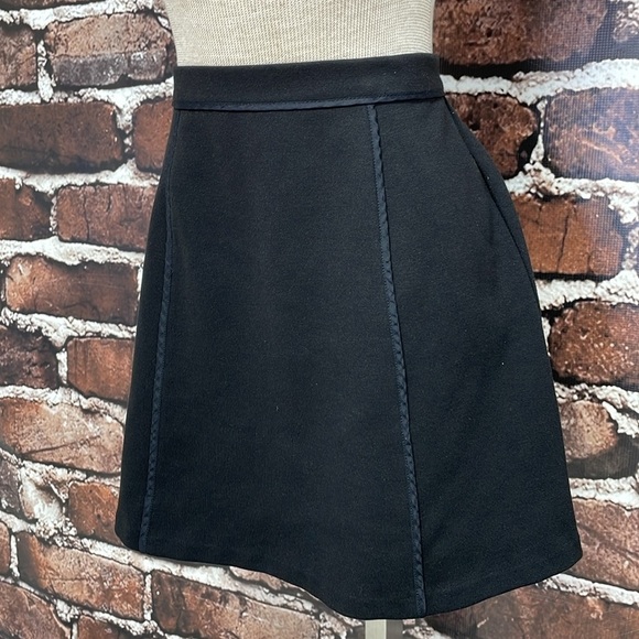 Michael Kors Skirt Womens 2 Black Mini A-Line - Picture 6 of 15